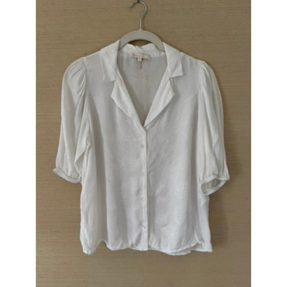 Maje Paris Jacquard Viscose Button-Down Blouse – Size 1 (US S)